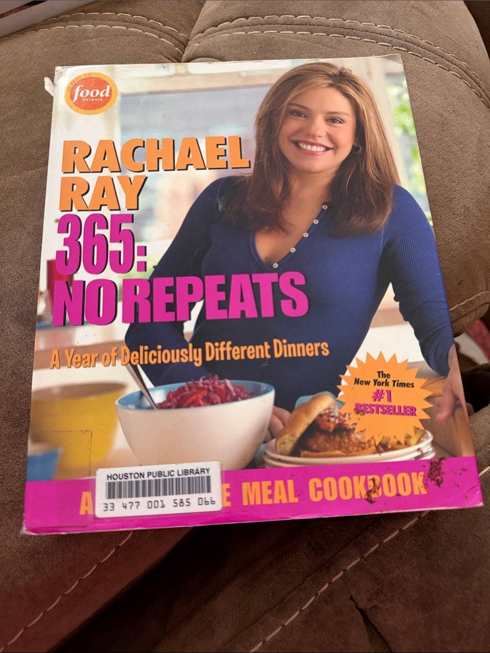 Rachael Ray Cookbook with Blue & Pink Cover - 365 No Repeats